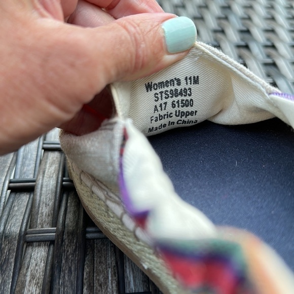 Nwot SPERRY TOP-SIDER Women's Laurel Reef Espadrille - Oatmeal/Caribbean Stripe - Picture 12 of 16